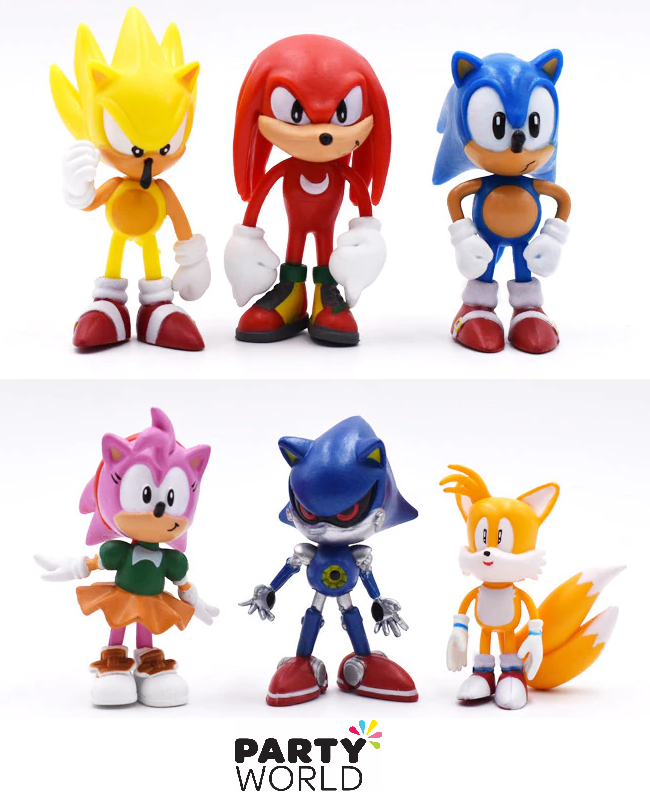 Sonic The Hedgehog Figurines 6pk Party World - roblox runners& 39