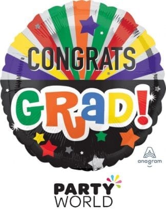 Congrats Grad! Graduation Round Foil Balloon