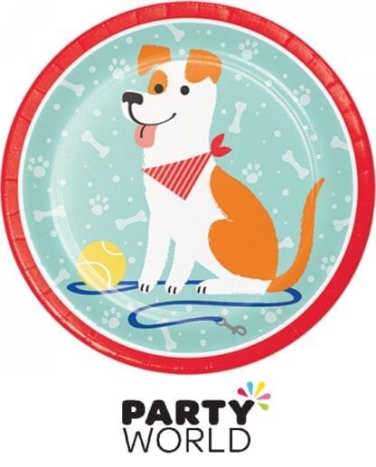 Dog Party 9in Round Paper Plates (8)