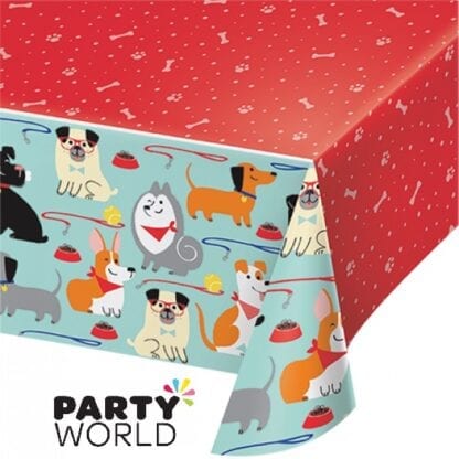 Dog Party Rectangular Plastic Tablecover