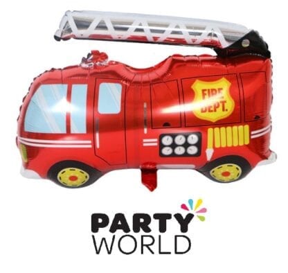 Fire Engine Party Shaped Foil Balloon