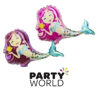 Mermaid Party Shaped Foil Balloons (2)