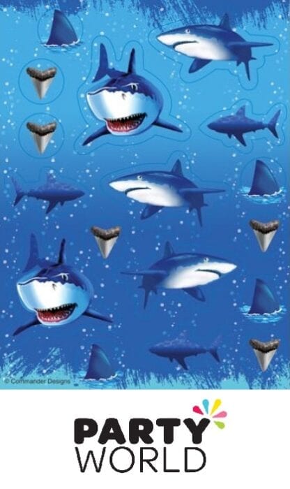 Shark Splash Party Stickers Assorted Designs