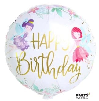 fairy party foil balloon