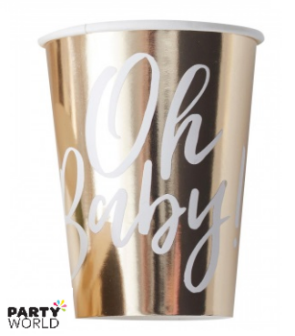 oh baby gold paper cups