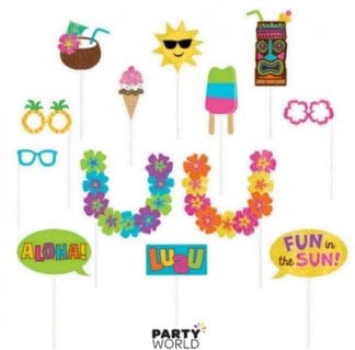 tropical party photo props