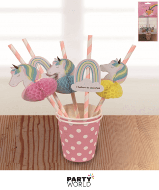 unicorn paper straws