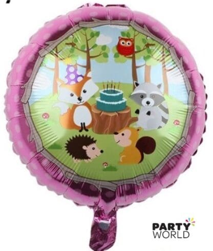 woodland party foil balloon