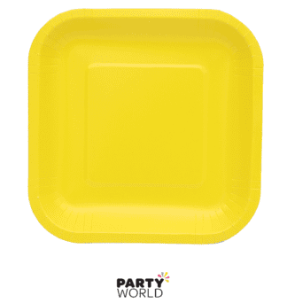 yellow paper plates