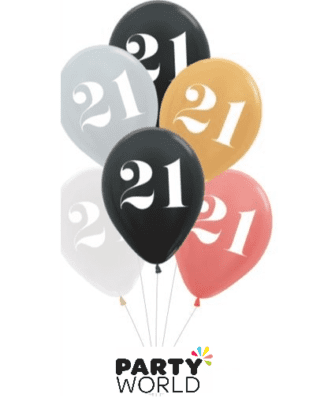 21st latex balloons