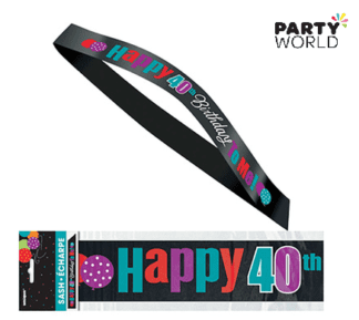 40th birthday party sash