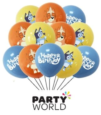Bluey Party Assorted Latex Balloons (8pk)