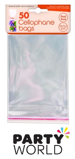 Clear Cellophane Bags 13 x 11 cm (50)