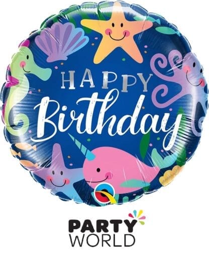 Happy Birthday Under The Sea Foil Balloon