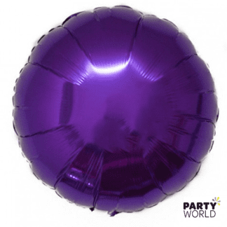 foil purple metallic round balloon