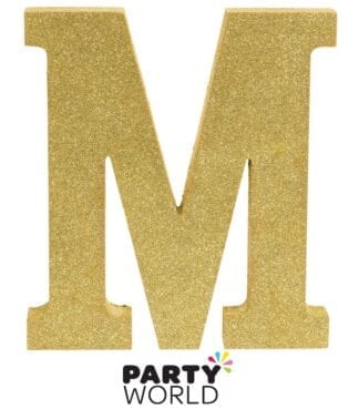 glitter decor table letter m