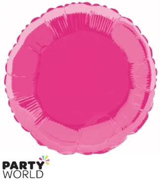 hot pink foil balloon round circle mylar balloon