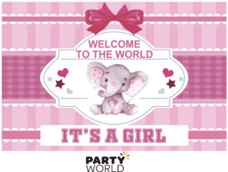 welcome to the world its a girl backdrop