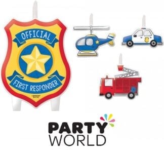 First Responders Party Birthday Candle Set