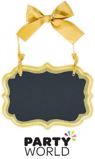 Gold Glitter Decorative Mini Blackboard Sign