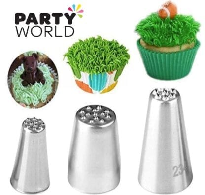 Icing Piping Bag Grass Stainless Steel Nozzles (3)