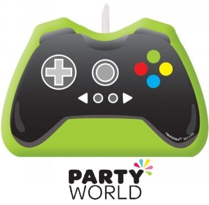 Level Up Party Gaming Controller Cake Candle
