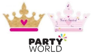 Princess Party Shape Cut Crown Invitations (8)