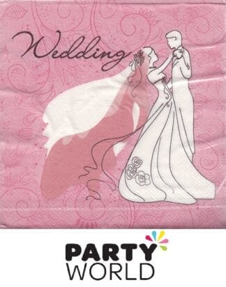 Wedding Pink Paper Luncheon Napkins (20)