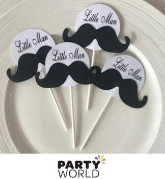 little man cupcake toppers