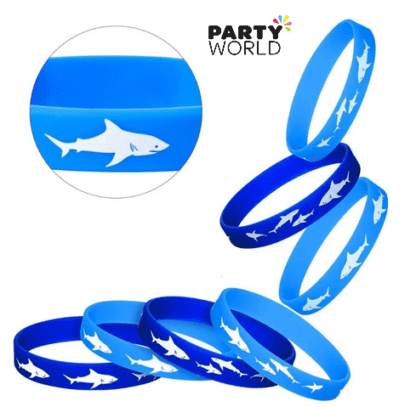 shark party bracelets wristbands