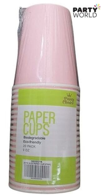 soft pink paper cups