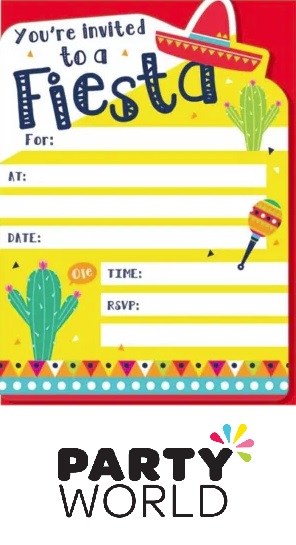 Fiesta Party Invitations And Envelopes (16)