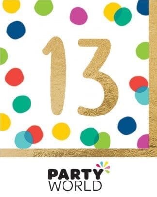 Happy Dots 13th Birthday Luncheon Napkins (16)