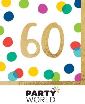 Happy Dots 60th Birthday Paper Luncheon Napkins (16)
