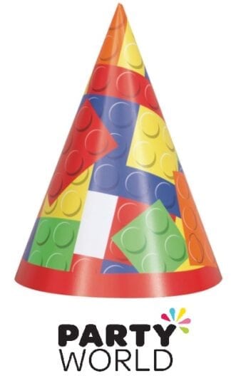 Lego Block Party Cone Hats (8pk)