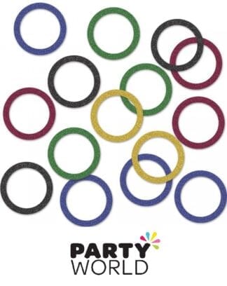 Olympic Sports Party Rings Confetti Sparkle Finish