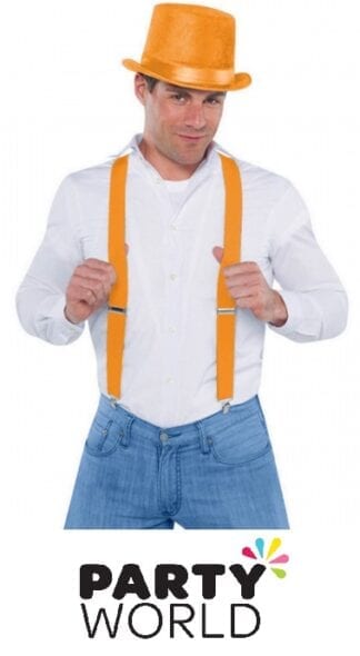 Orange Mens Suspenders