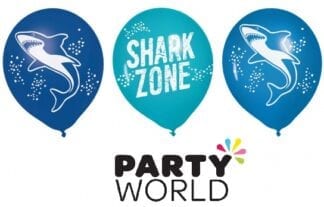 Shark Zone Party Assorted 30cm Latex Balloons (6)