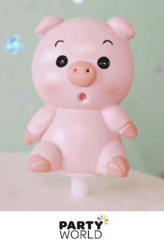 pig mini cake topper farm animals themed party supplies nz