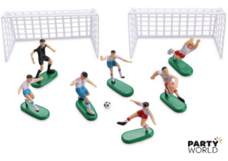 soccer goal posts & players