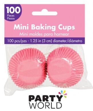 Cupcake New Pink Mini Baking Cups (100)