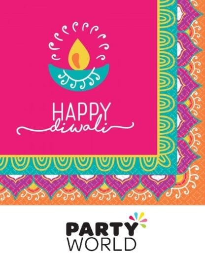 Diwali Party Paper Beverage Napkins (16)