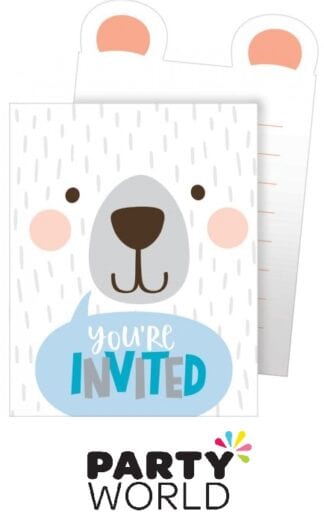 Happy Birthday Bear Party Invitations (8)