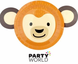 Jungle Party Monkey Face Shaped Paper Plates (8)
