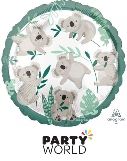 Koala Party Round Foil Balloon