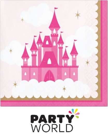 Little Princess Party Paper Beverage Napkins (16)