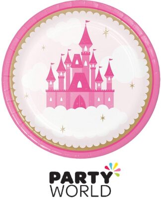 Little Princess Party Paper Round 7in Plates (8)