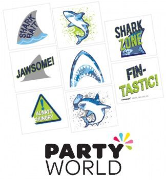 Shark Birthday Party Temporary Tattoos (8)