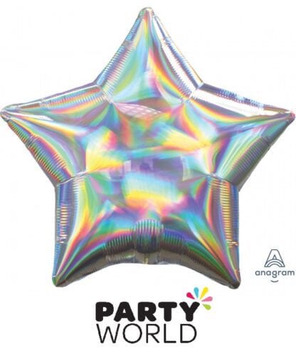 Star Shaped Iridescent Party Foil Balloon