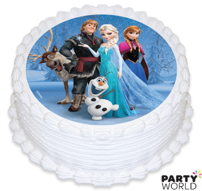 frozen party edible image cake topper